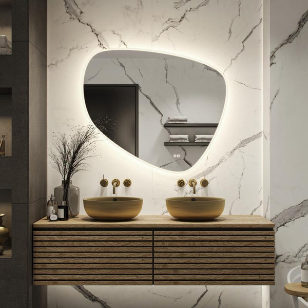 Organische Spiegel met Directe en Indirecte LED-Verlichting Rondom - Hipp Design