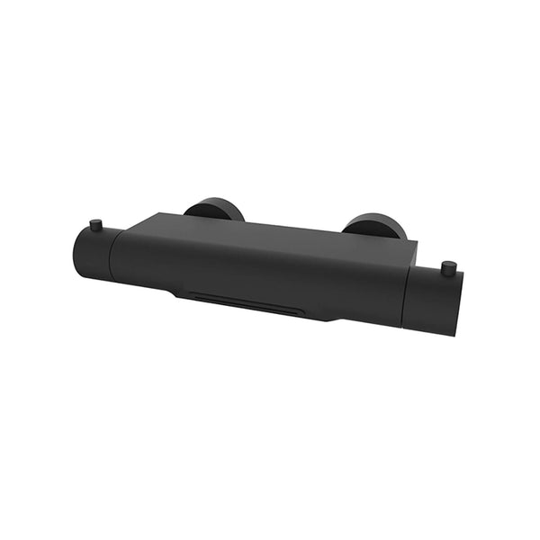Robinet de bain thermostatique style cascade Wiesbaden 1/2 pouce en noir mat
