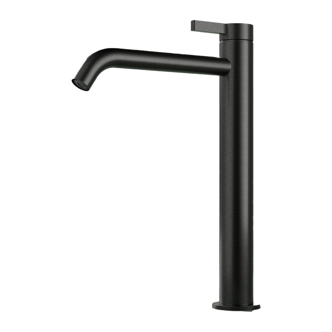 Hotbath Ace AC003H hoge wastafelmengkraan eenhendel Geborsteld zwart PVD productfoto