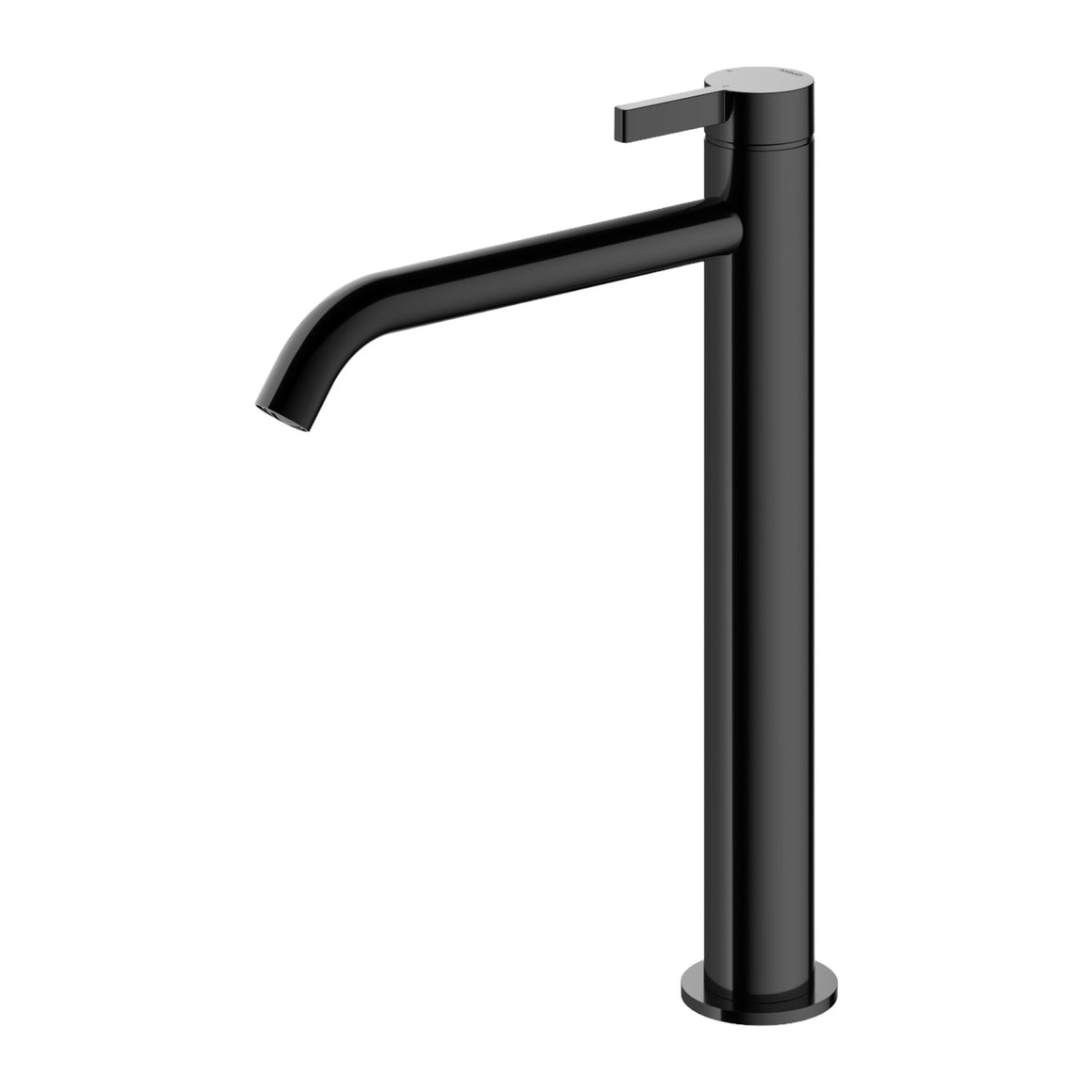 Hotbath Ace AC003H hoge wastafelmengkraan eenhendel Gepolijst zwart PVD productfoto
