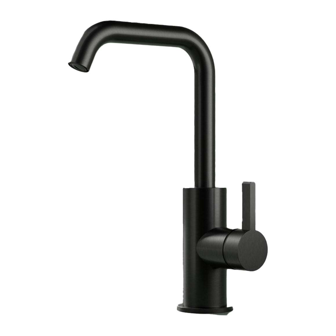 Hotbath Ace AC004 wastafelmengkraan met draaibare uitloop Geborsteld zwart PVD productfoto