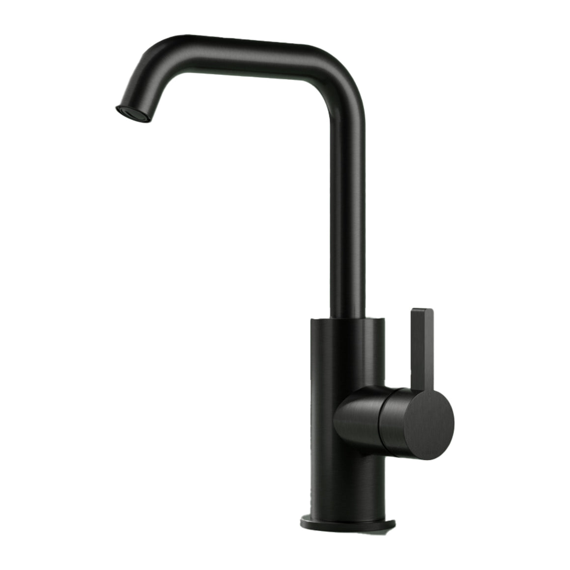 Hotbath Ace AC004 wastafelmengkraan met draaibare uitloop Geborsteld zwart PVD productfoto