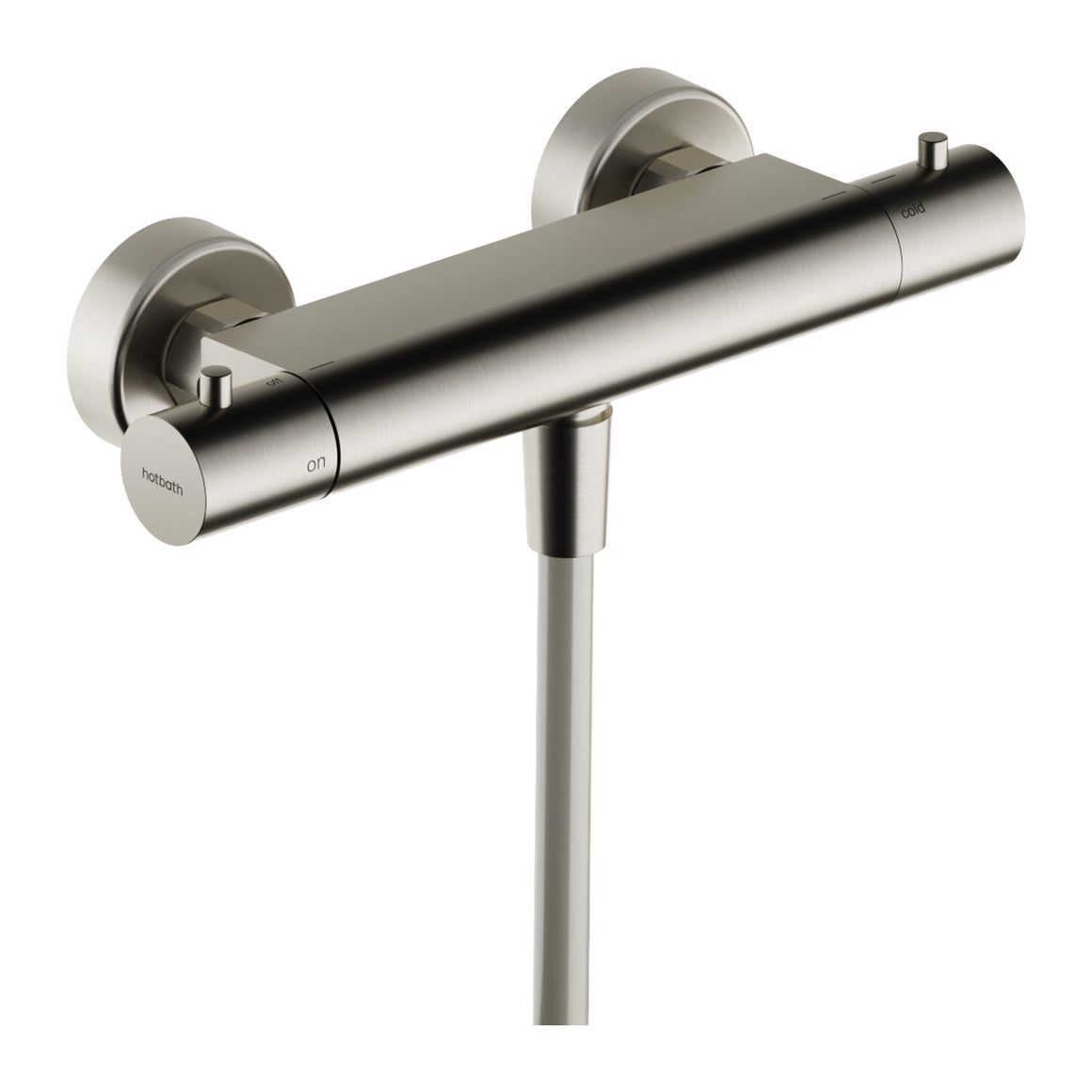 Hotbath Ace AC008 thermostatische douchemengkraan opbouw Geborsteld nikkel productfoto