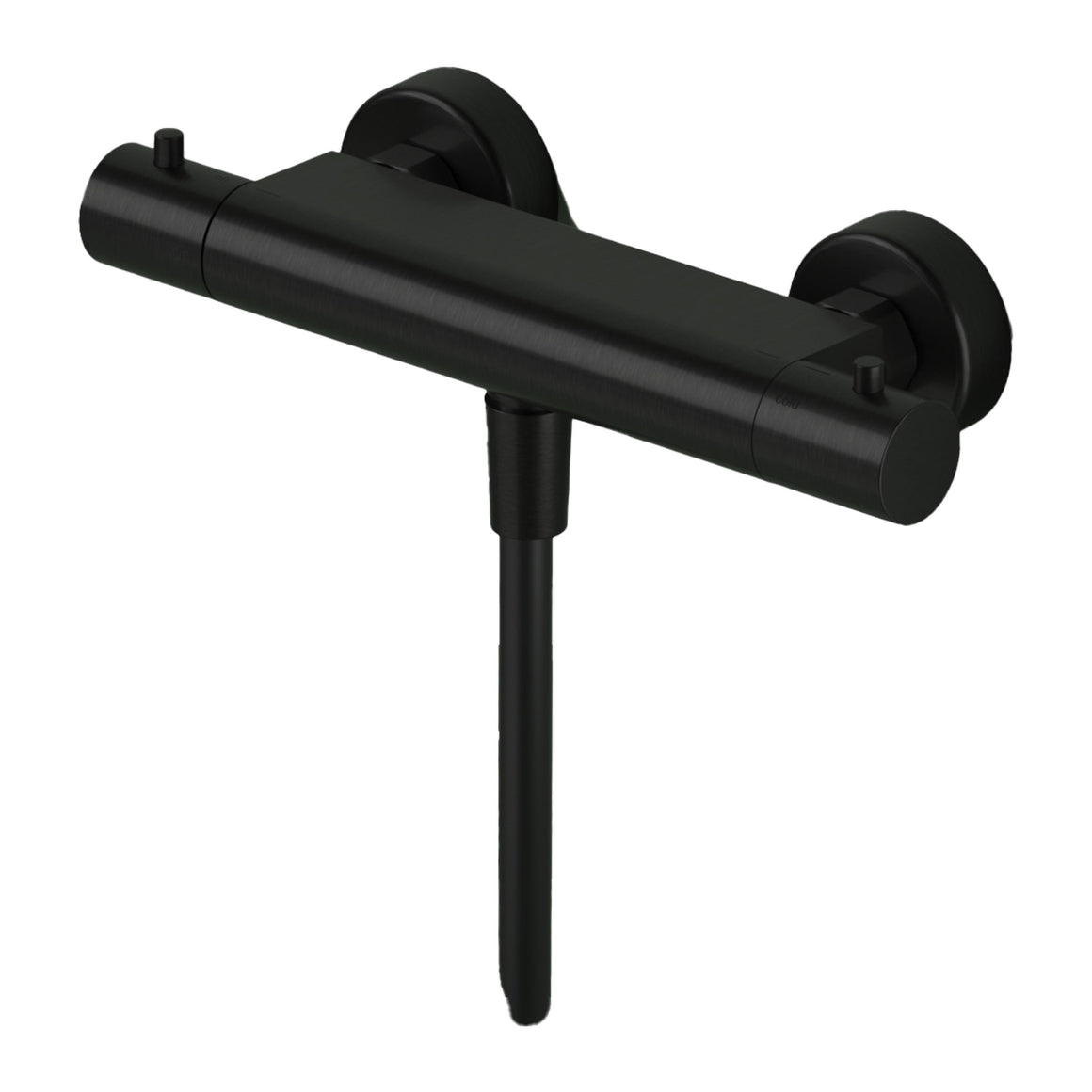 Hotbath Ace AC008 thermostatische douchemengkraan opbouw Geborsteld zwart PVD productfoto