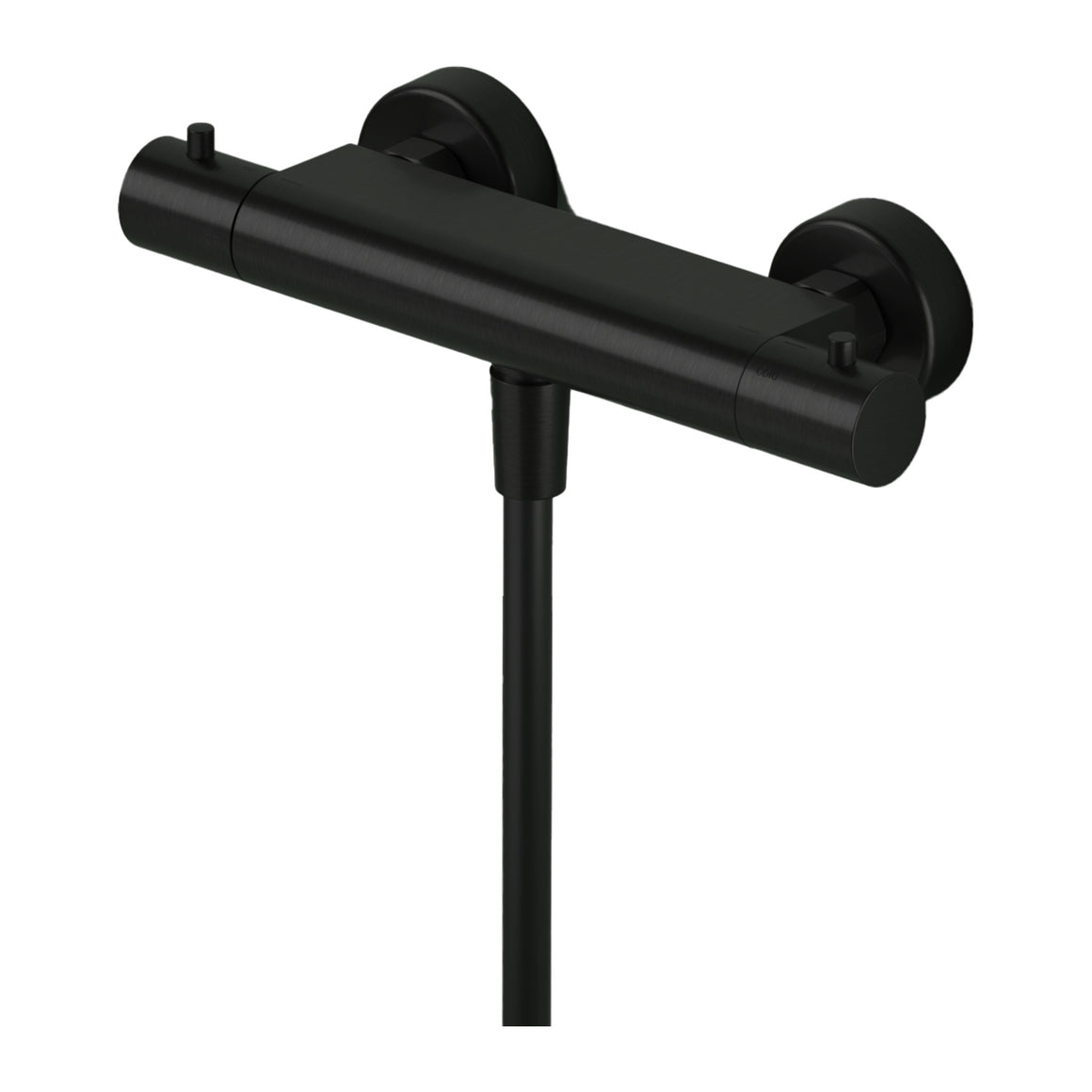 Hotbath Ace AC008 thermostatische douchemengkraan opbouw Geborsteld zwart PVD productfoto