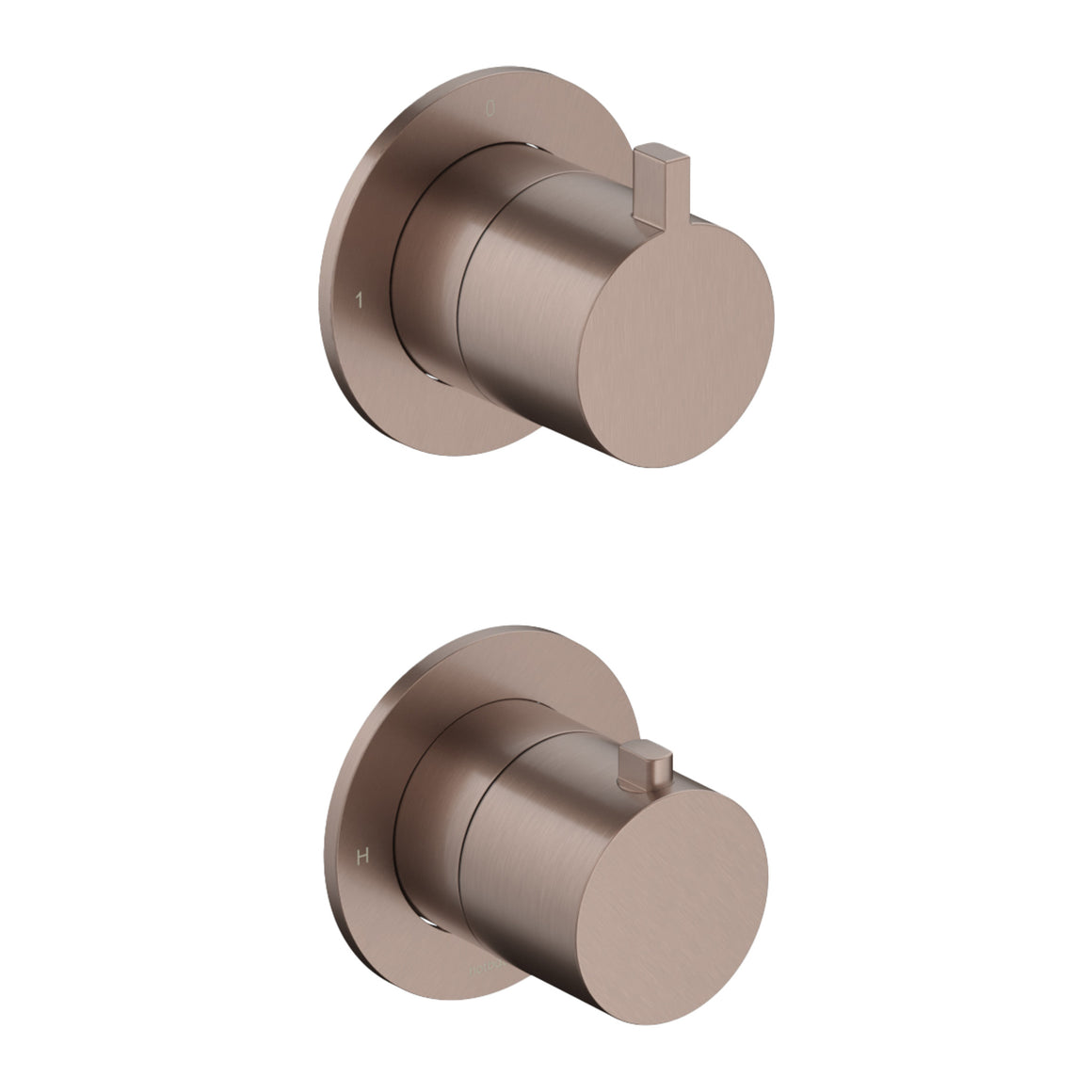 Hotbath Ace AC009 inbouw thermostaat met 2-weg stop-omstel Geborsteld koper PVD productfoto