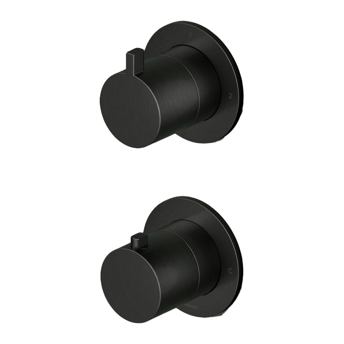 Hotbath Ace AC009 inbouw thermostaat met 2-weg stop-omstel Geborsteld zwart PVD productfoto