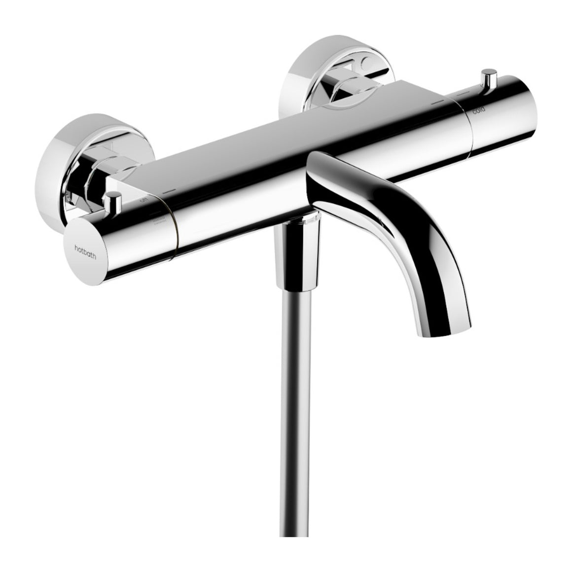 Hotbath Ace AC022 thermostatische badmengkraan opbouw Chroom productfoto