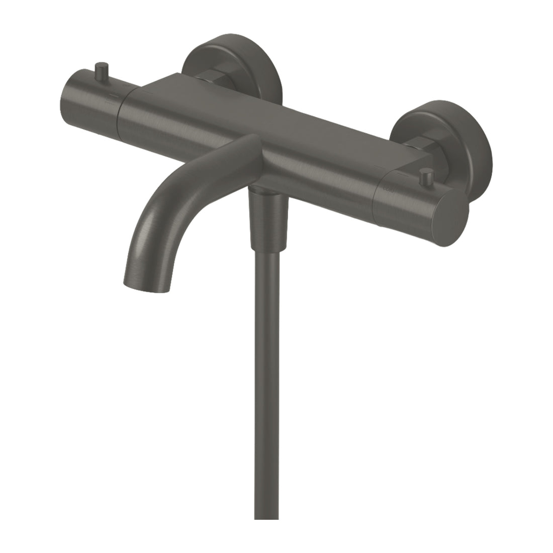 Hotbath Ace AC022 thermostatische badmengkraan opbouw Geborsteld nikkel productfoto (kleurimpressie)