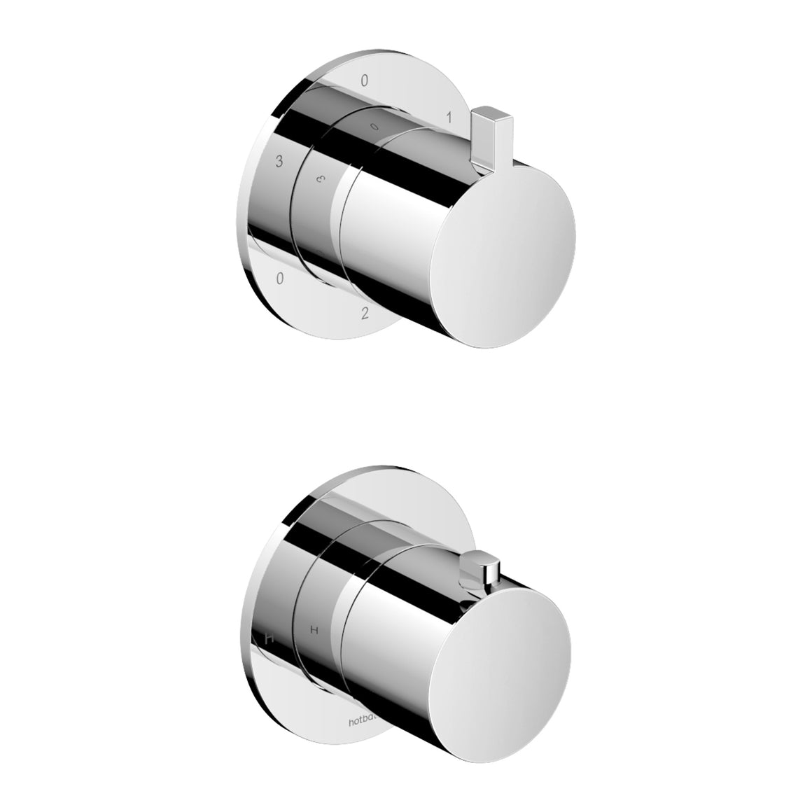 Hotbath Ace AC039 inbouw thermostaat met 3-weg stop-omstel Chroom productfoto