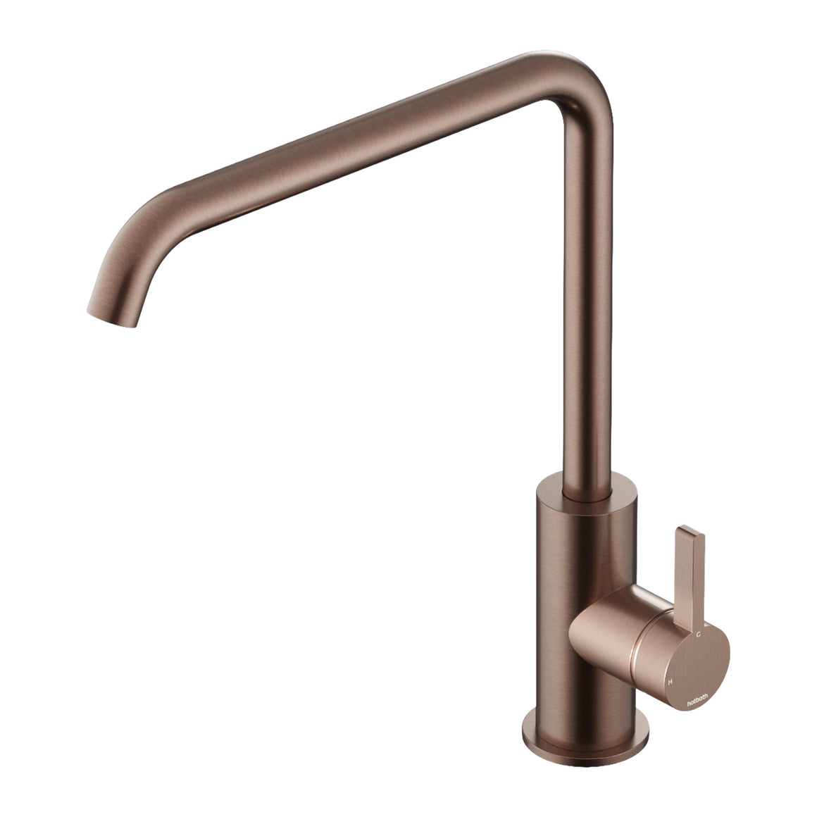 Hotbath Ace AC040 keukenmengkraan met draaibare uitloop Geborsteld koper PVD productfoto
