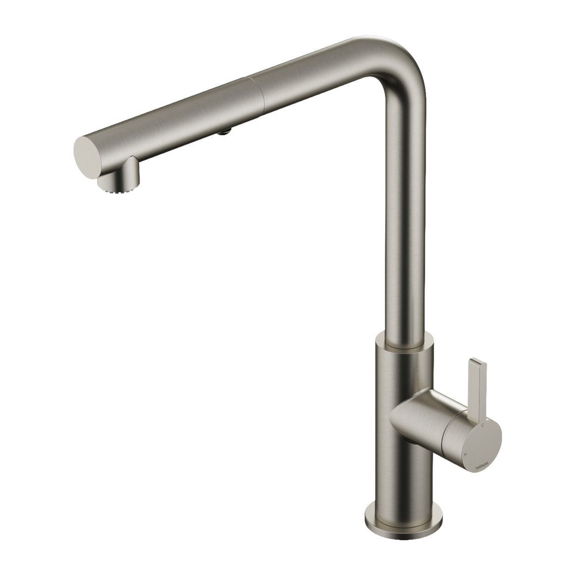 Hotbath Ace AC042 keukenmengkraan met draaibare uitloop en uittrekbare handdouche Geborsteld nikkel productfoto