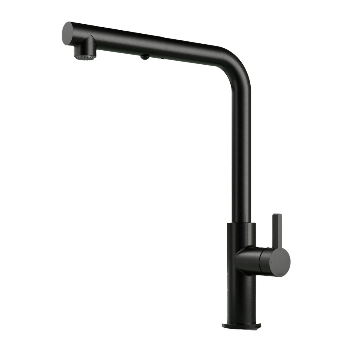 Hotbath Ace AC042 keukenmengkraan met draaibare uitloop en uittrekbare handdouche Geborsteld zwart PVD productfoto