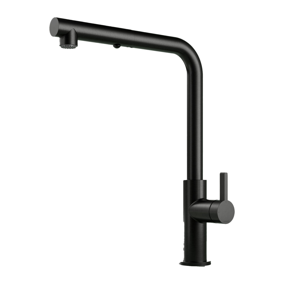 Hotbath Ace AC042 keukenmengkraan met draaibare uitloop en uittrekbare handdouche Geborsteld zwart PVD productfoto