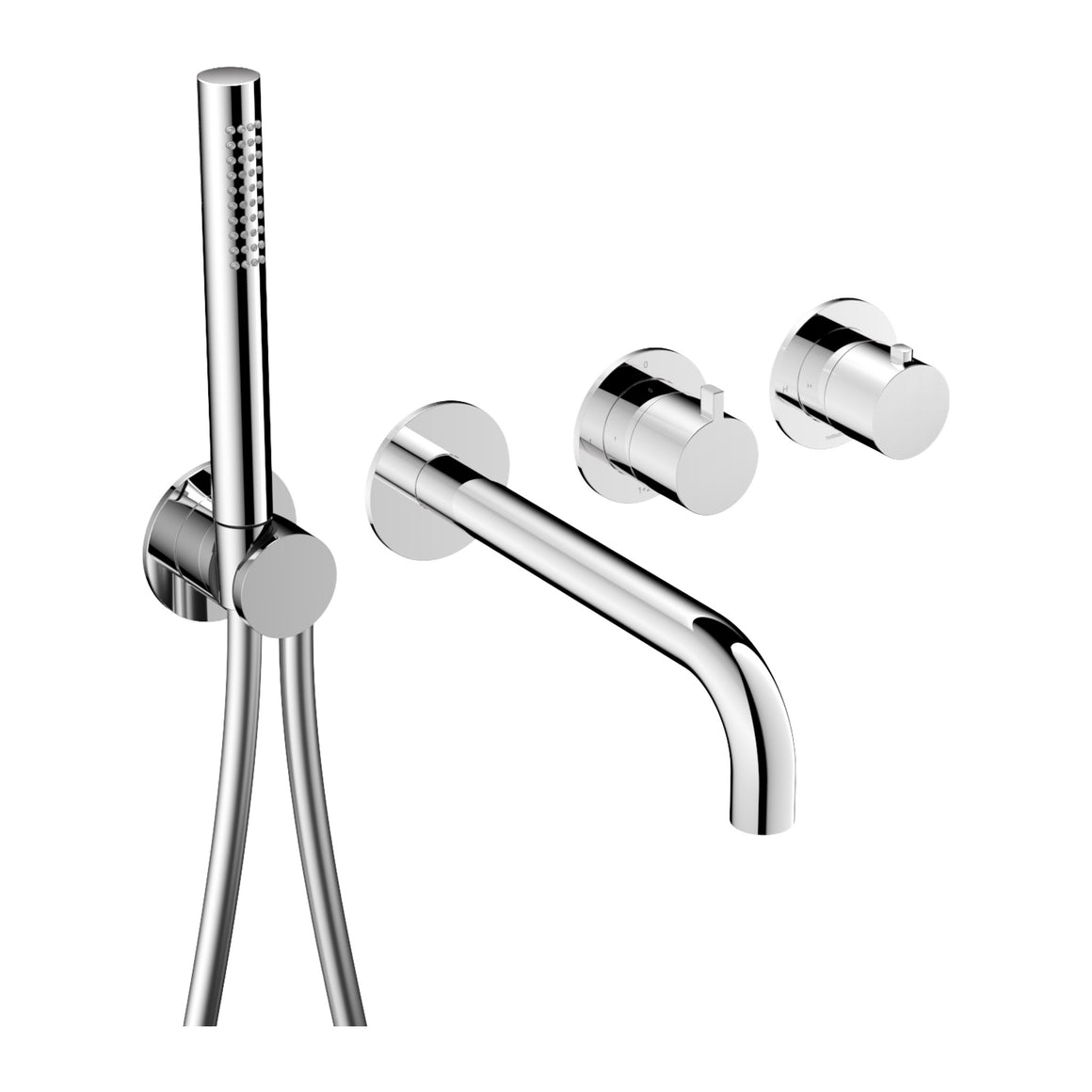 Hotbath Ace AC072 inbouw badthermostaat met uitloop en handdouche Chroom productfoto