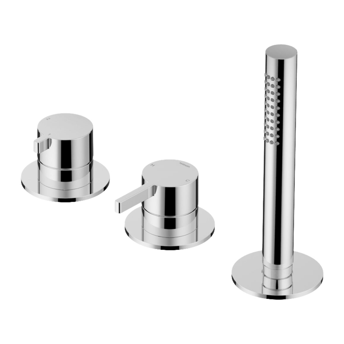 Hotbath Ace AC075 badrandcombinatie 3-gats met handdouche en 2-weg omstel Chroom productfoto