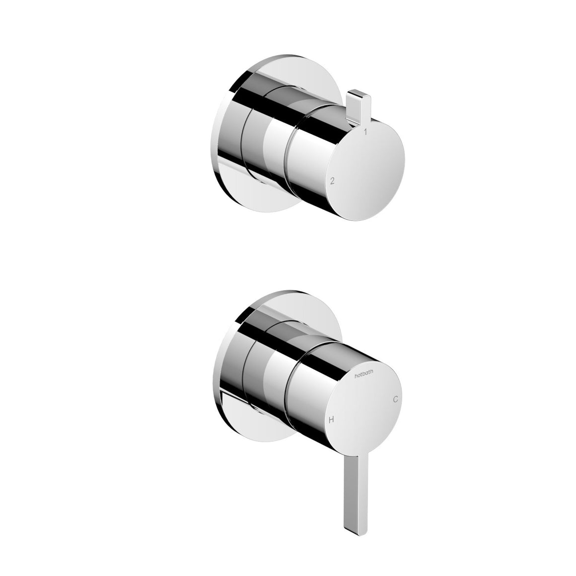 Hotbath Ace AC129 inbouw douchemengkraan met 2-weg omstel (afbouwdeel) Chroom productfoto