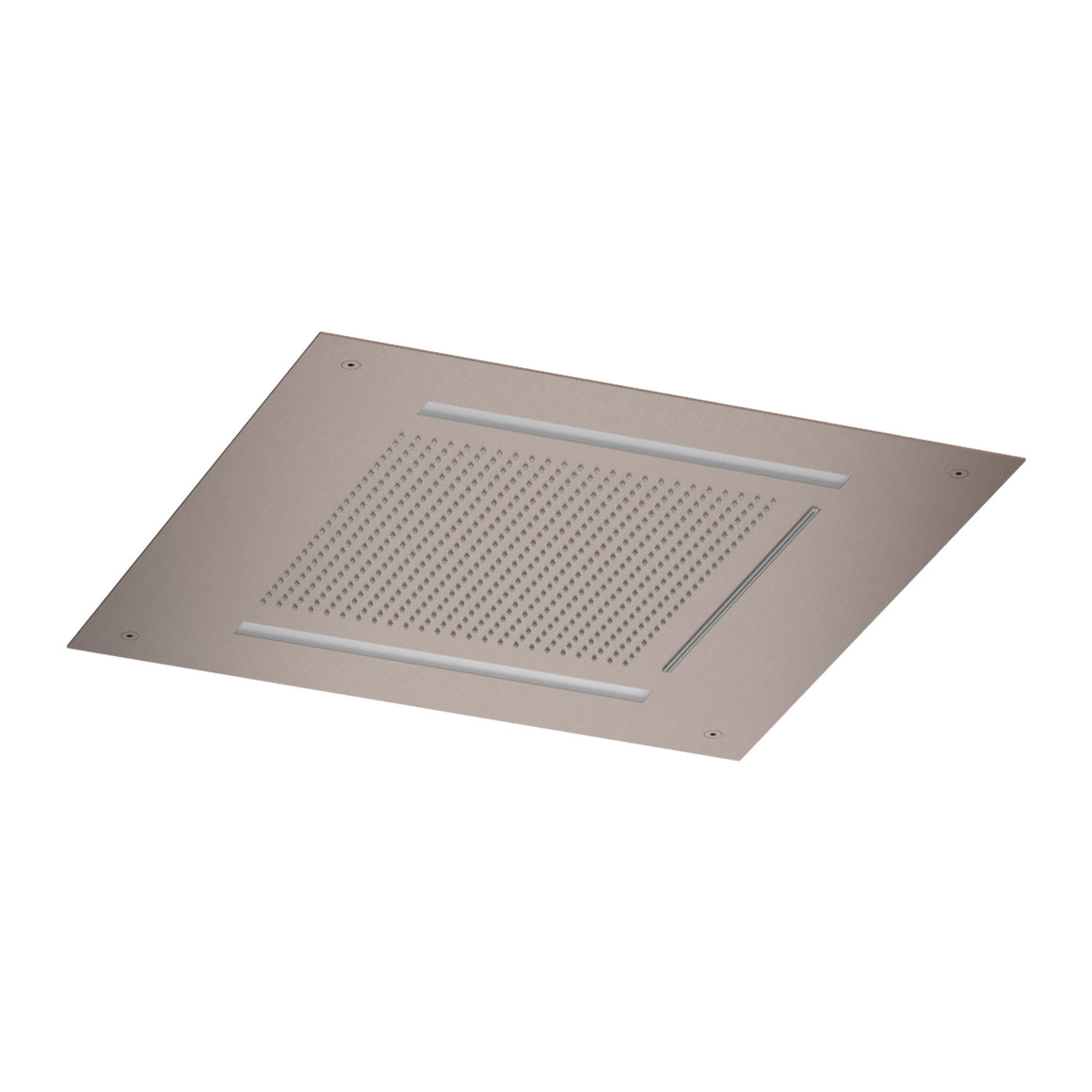 Hotbath Ace AC146 inbouw hoofddouche 50x50 cm met waterval en LED Geborsteld koper PVD productfoto