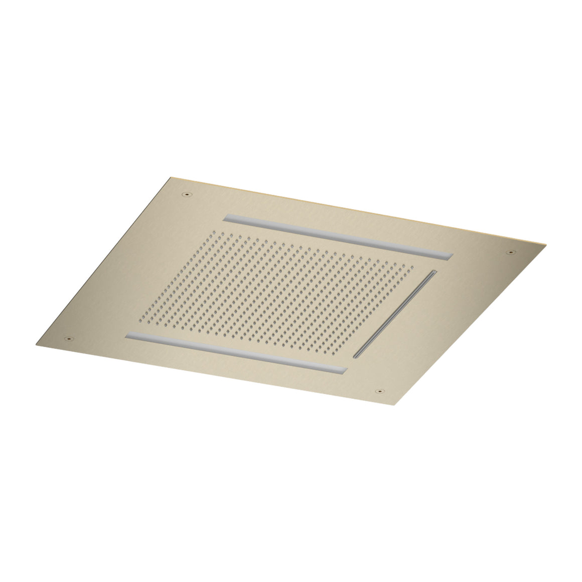 Hotbath Ace AC146 inbouw hoofddouche 50x50 cm met waterval en LED Geborsteld messing PVD productfoto