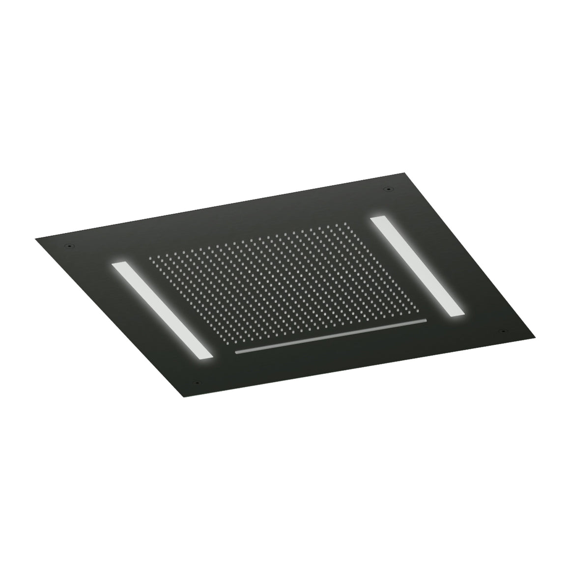 Hotbath Ace AC146 inbouw hoofddouche 50x50 cm met waterval en LED Geborsteld zwart PVD productfoto