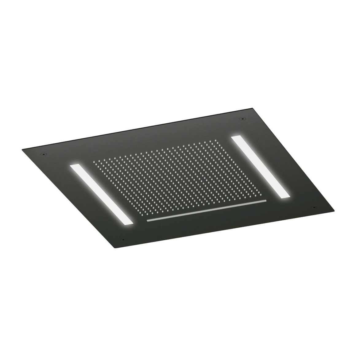 Hotbath Ace AC146 inbouw hoofddouche 50x50 cm met waterval en LED Geborsteld zwart PVD productfoto