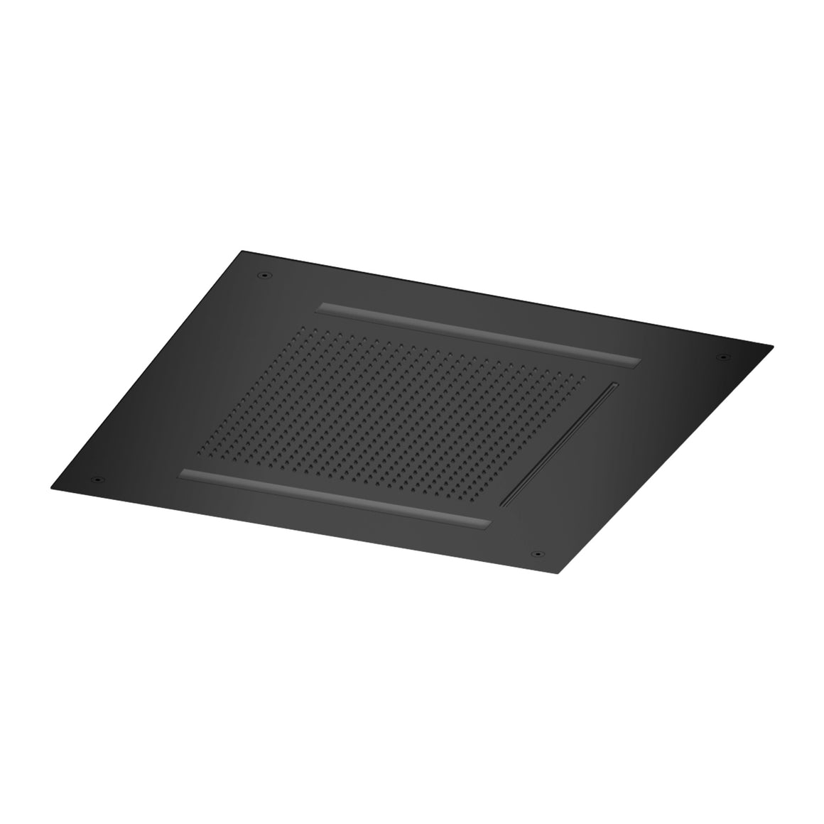 Hotbath Ace AC146 inbouw hoofddouche 50x50 cm met waterval en LED Gepolijst zwart PVD productfoto