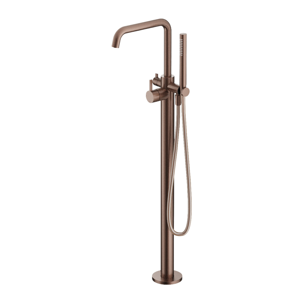 Hotbath Ace AC177 vrijstaande badmengkraan met handdouche Geborsteld koper PVD productfoto