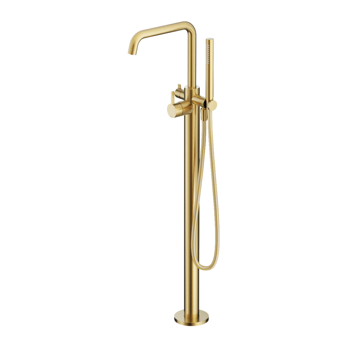 Hotbath Ace AC177 vrijstaande badmengkraan met handdouche Geborsteld messing PVD productfoto