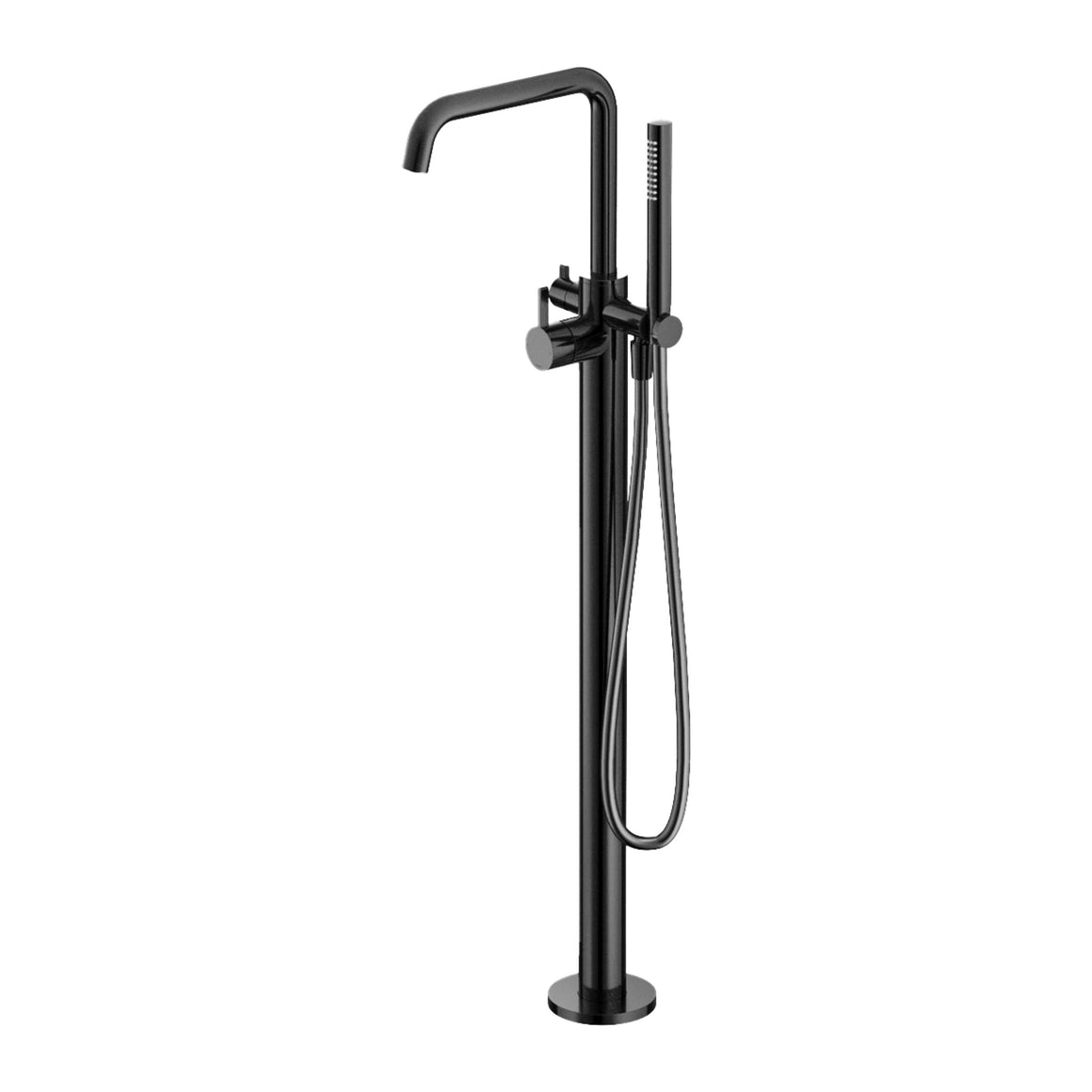 Hotbath Ace AC177 vrijstaande badmengkraan met handdouche Gepolijst zwart PVD productfoto