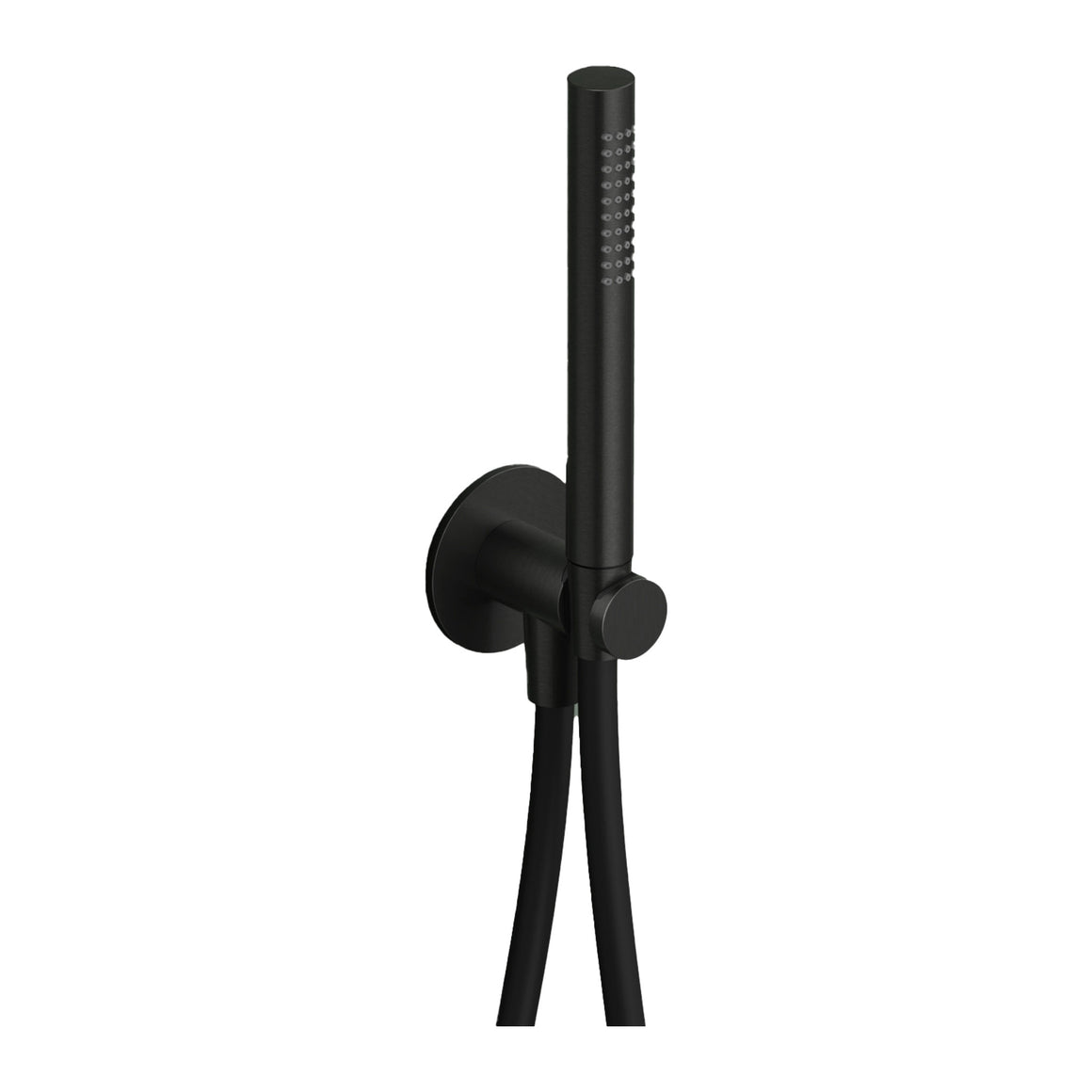 Hotbath Ace AC440 handdoucheset met wandhouder, wanduitlaat en doucheslang 150 cm Geborsteld zwart PVD productfoto