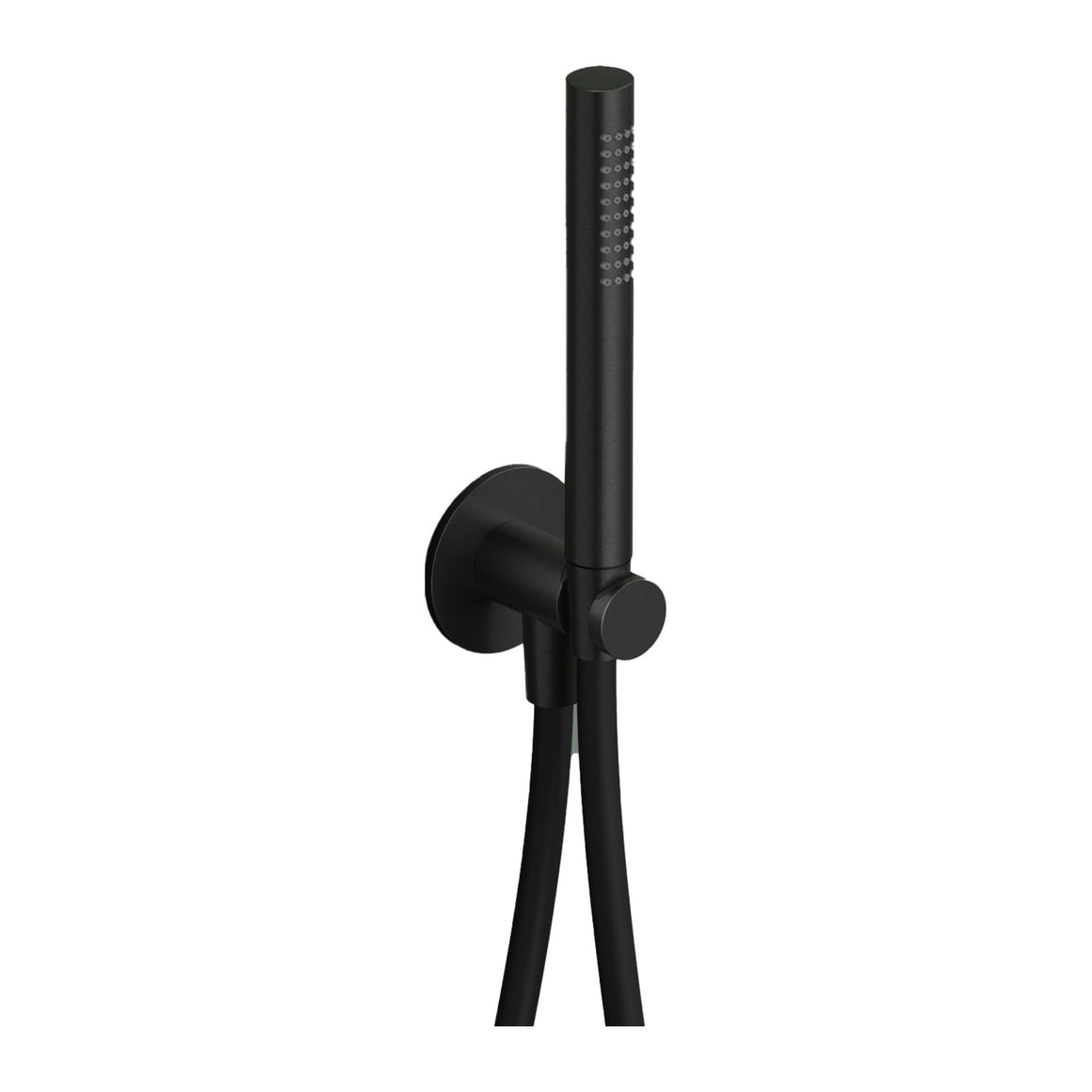 Hotbath Ace AC440 handdoucheset met wandhouder, wanduitlaat en doucheslang 150 cm Geborsteld zwart PVD productfoto