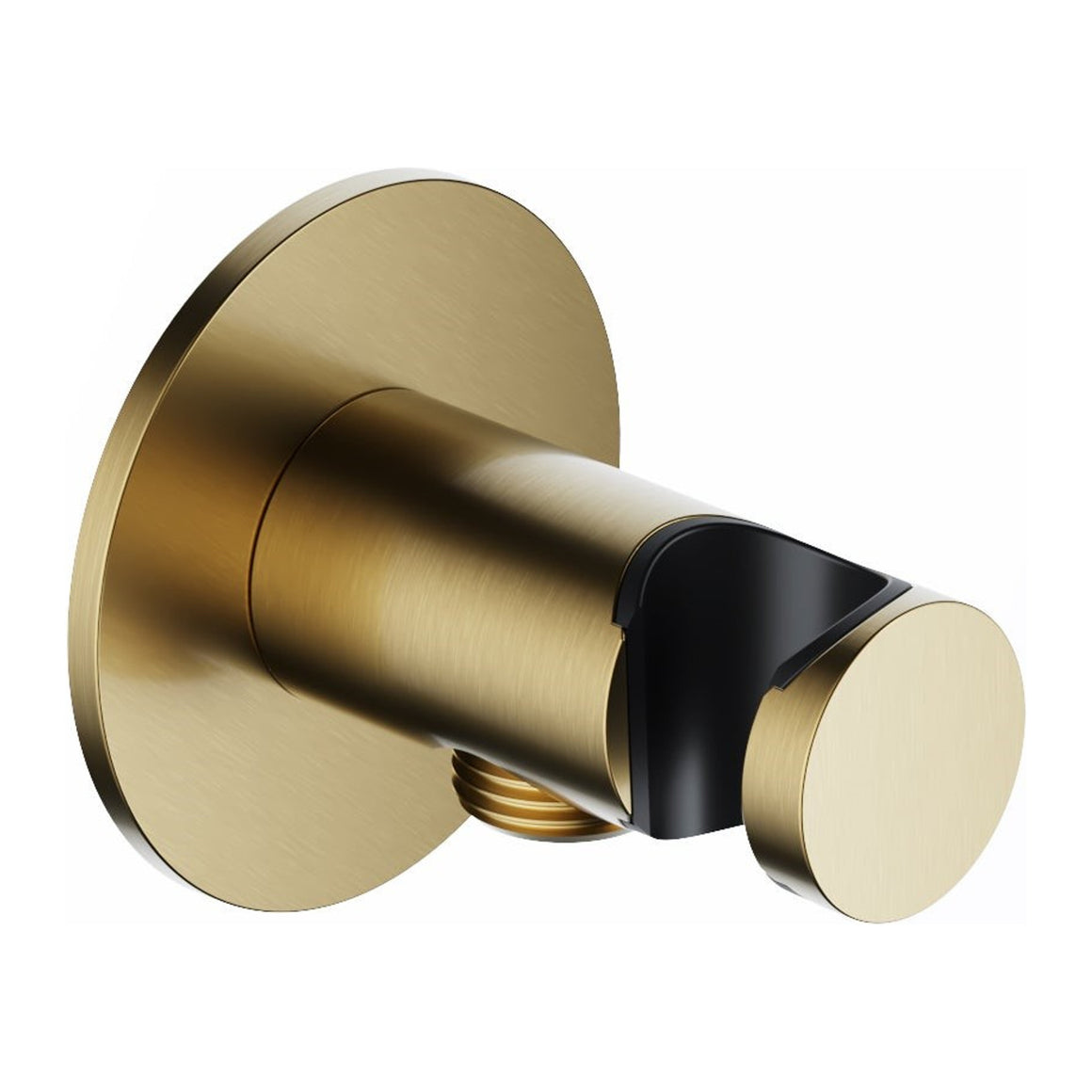 Hotbath Ace AC515 wandhouder met doucheaansluiting Geborsteld messing PVD productfoto