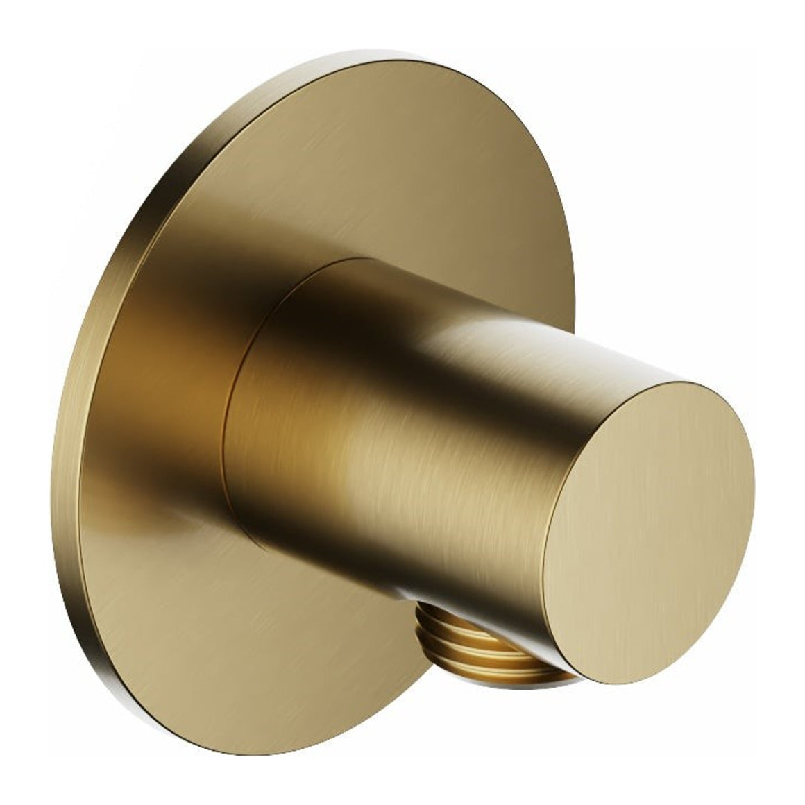 Hotbath Ace AC517 wandaansluitbocht (wanduitlaat) Geborsteld messing PVD productfoto