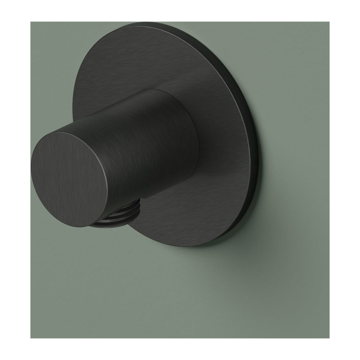 Hotbath Ace AC517 wandaansluitbocht (wanduitlaat) Geborsteld zwart PVD productfoto