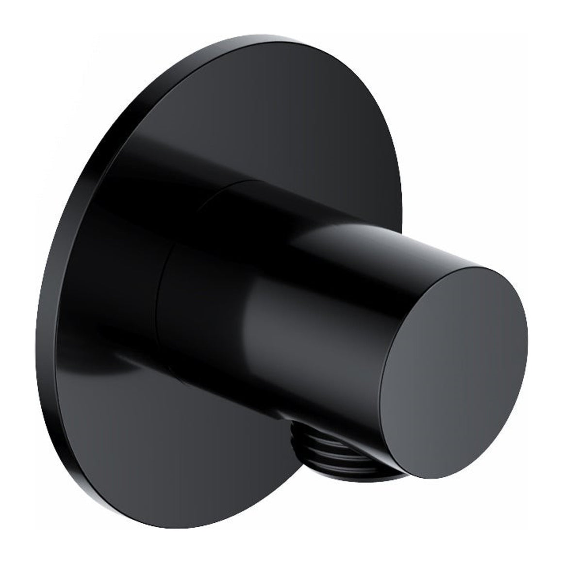 Hotbath Ace AC517 wandaansluitbocht (wanduitlaat) Gepolijst zwart PVD productfoto