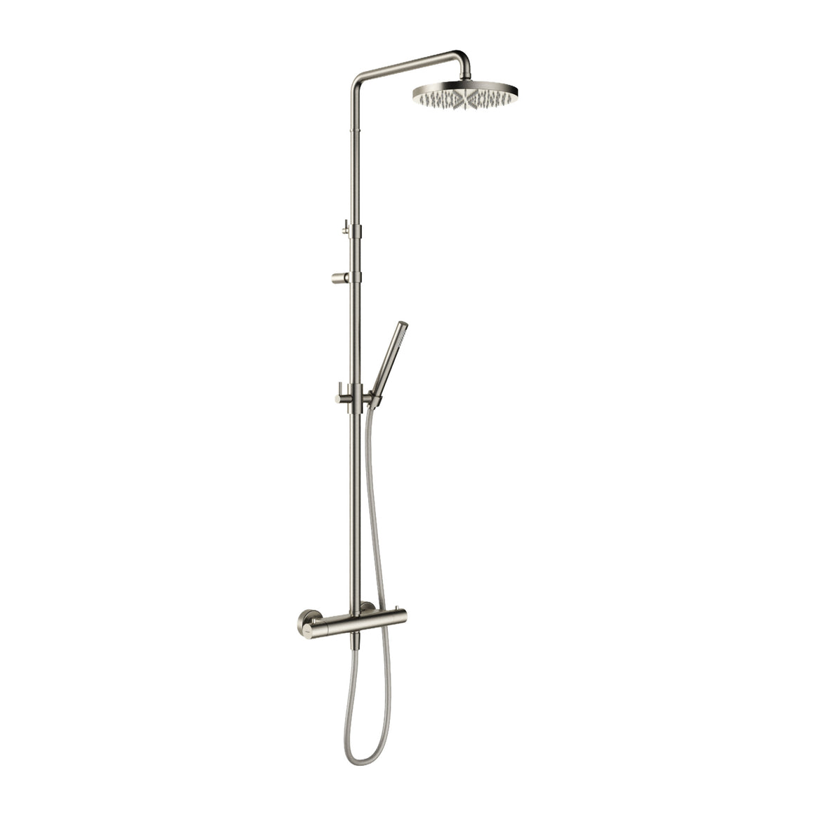 Hotbath Ace SDS11 thermostatische regendoucheset opbouw Geborsteld nikkel productfoto