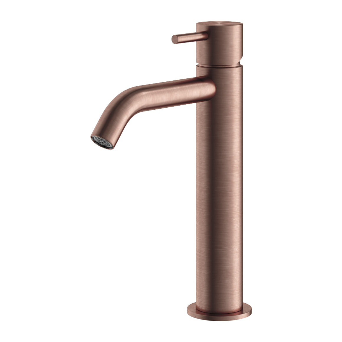 Hotbath Archie AR003M halfhoge wastafelmengkraan RVS 316 Geborsteld koper PVD productfoto