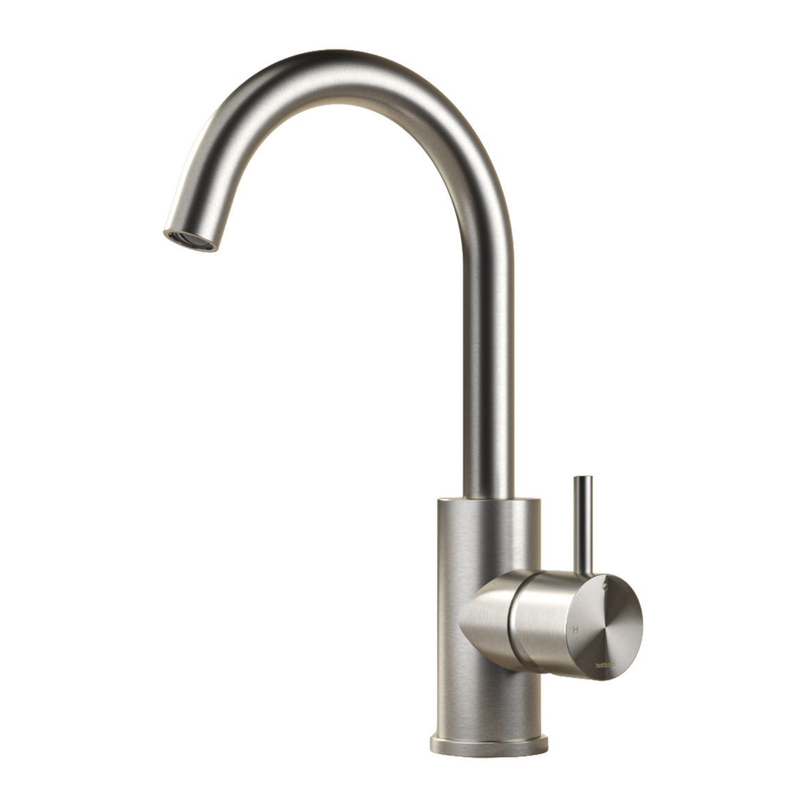 Hotbath Archie AR004 wastafelmengkraan met draaibare uitloop RVS 316 Geborsteld RVS productfoto