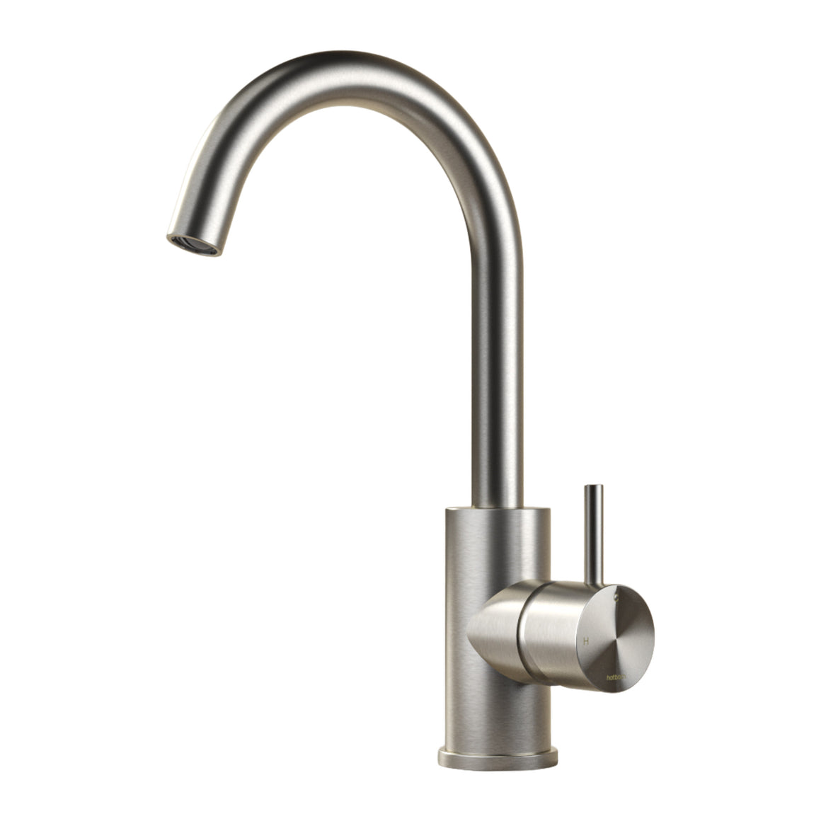 Hotbath Archie AR004 wastafelmengkraan met draaibare uitloop RVS 316 Geborsteld RVS productfoto