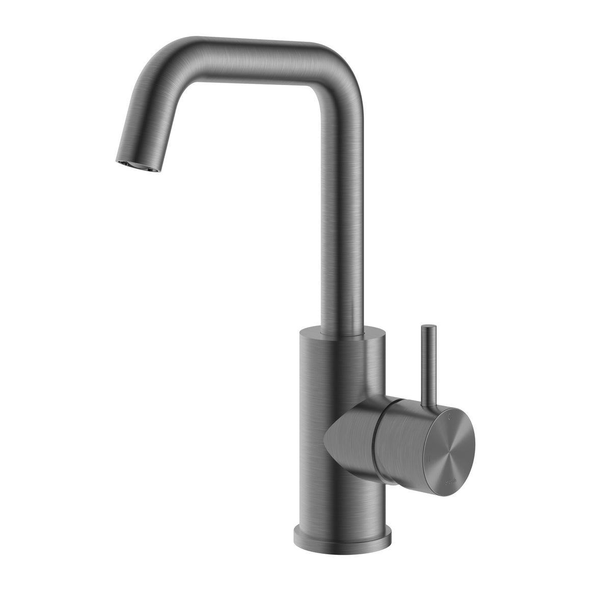 Hotbath Archie AR014 wastafelmengkraan met draaibare uitloop RVS 316 Geborsteld gunmetal PVD productfoto
