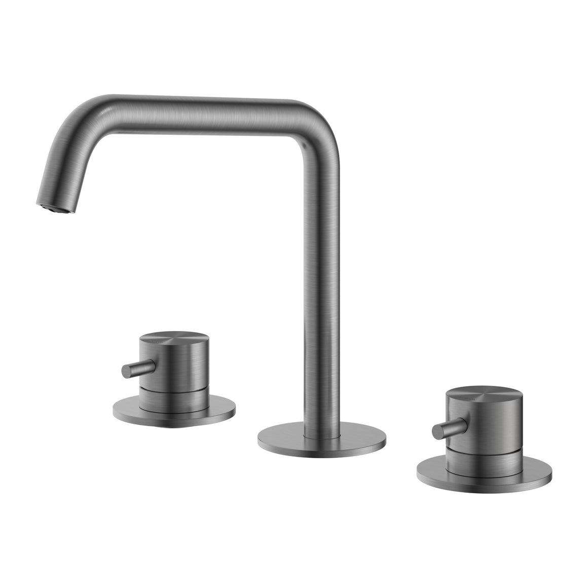 Hotbath Archie AR033 3-gats wastafelmengkraan RVS 316 Geborsteld gunmetal PVD productfoto