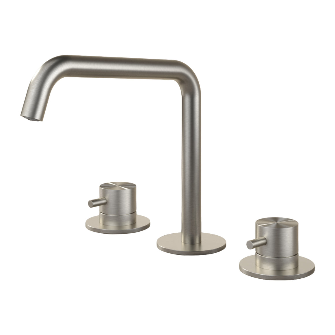 Hotbath Archie AR033 3-gats wastafelmengkraan RVS 316 Geborsteld RVS productfoto