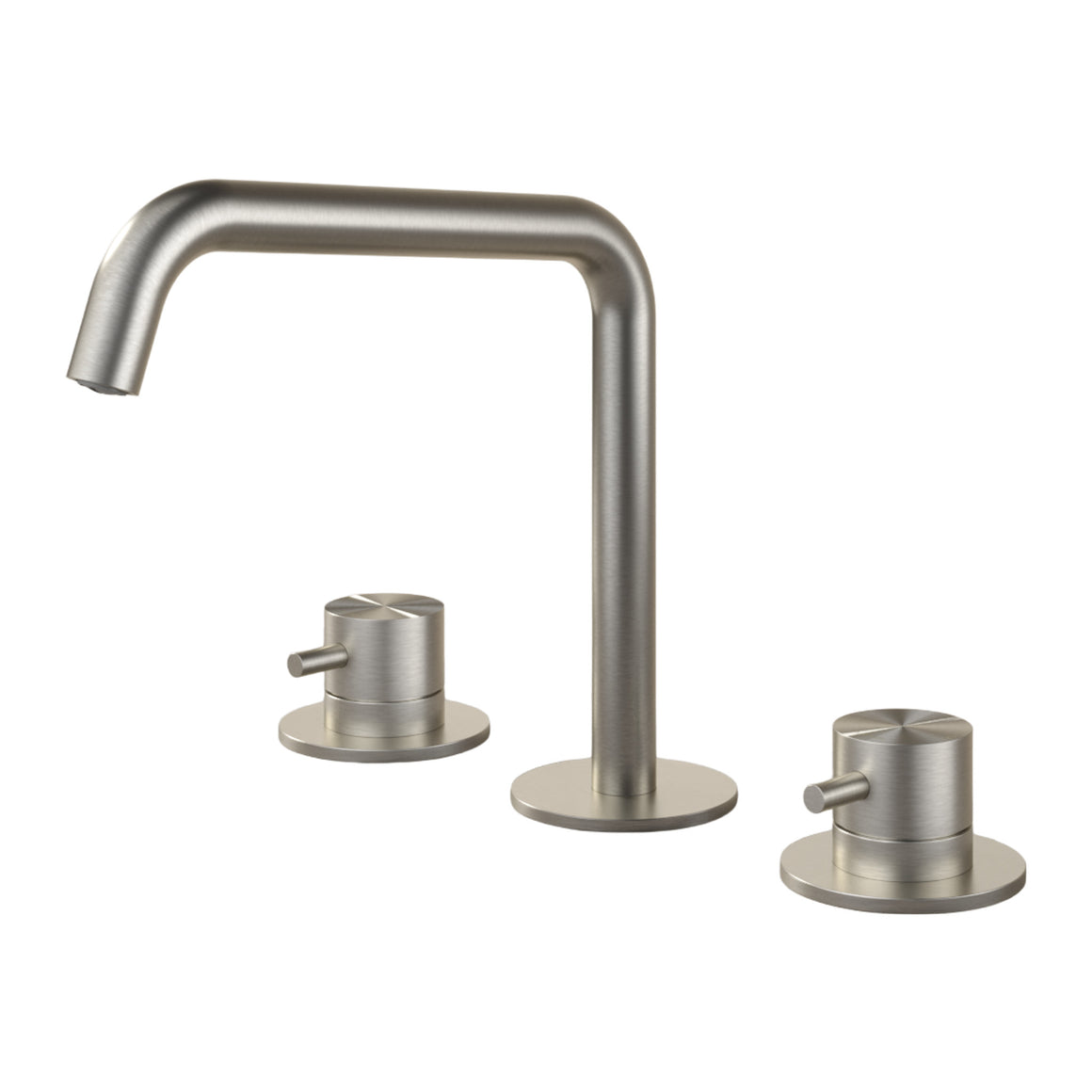 Hotbath Archie AR033 3-gats wastafelmengkraan RVS 316 Geborsteld RVS productfoto