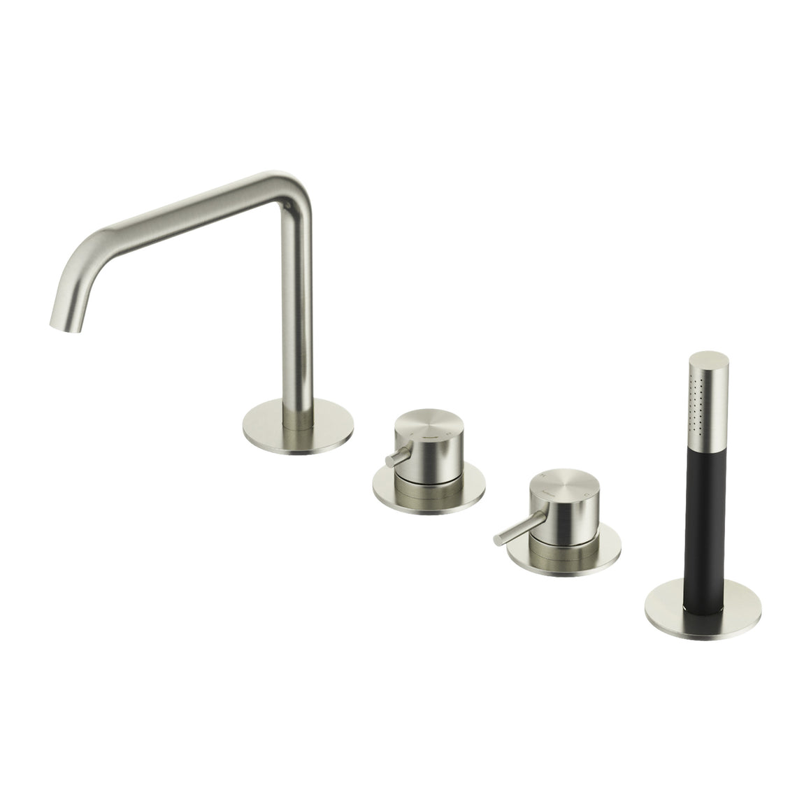 Hotbath Archie AR083 badrandcombinatie met uitloop en 2-weg omstel RVS 316 Geborsteld RVS productfoto