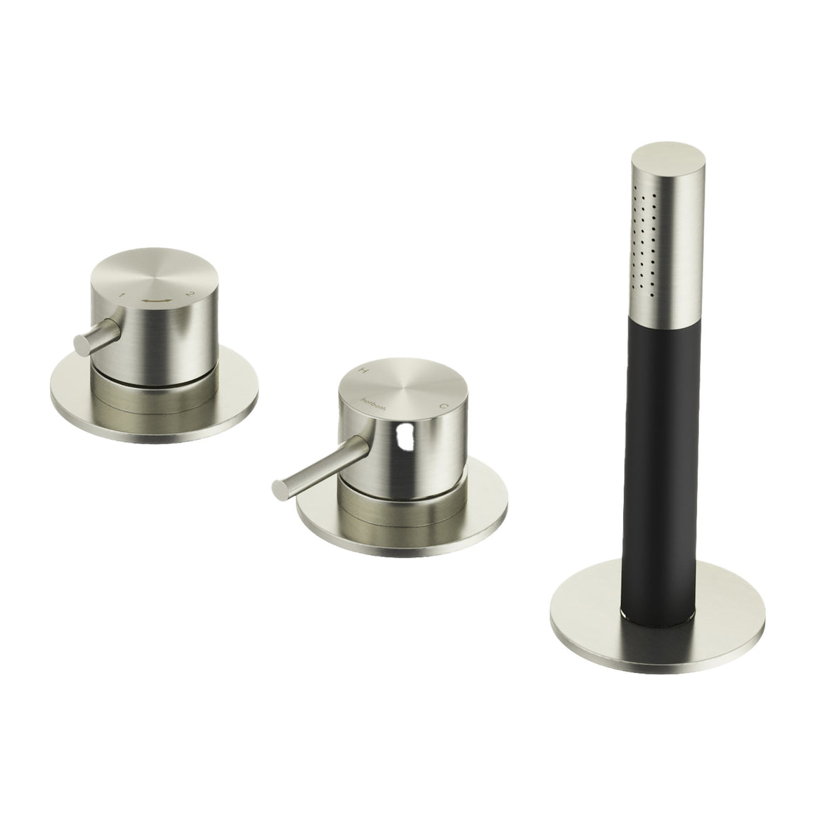 Hotbath Archie AR085 badrandcombinatie zonder uitloop met 2-weg omstel RVS 316 Geborsteld RVS productfoto