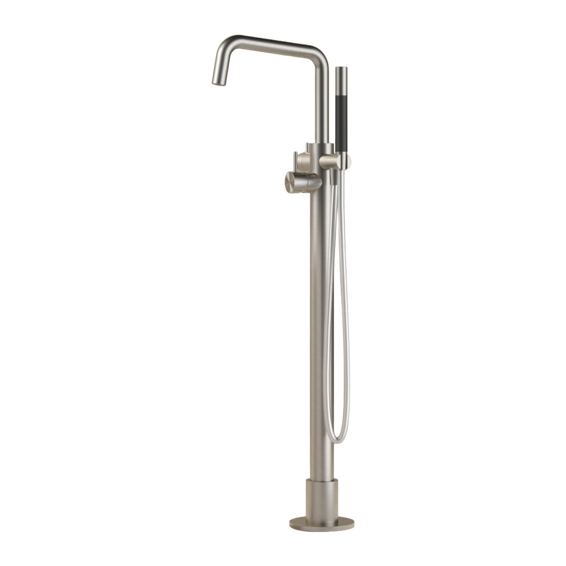 Hotbath Archie AR087 vrijstaande badmengkraan met draaibare uitloop en handdouche RVS 316 Geborsteld RVS productfoto