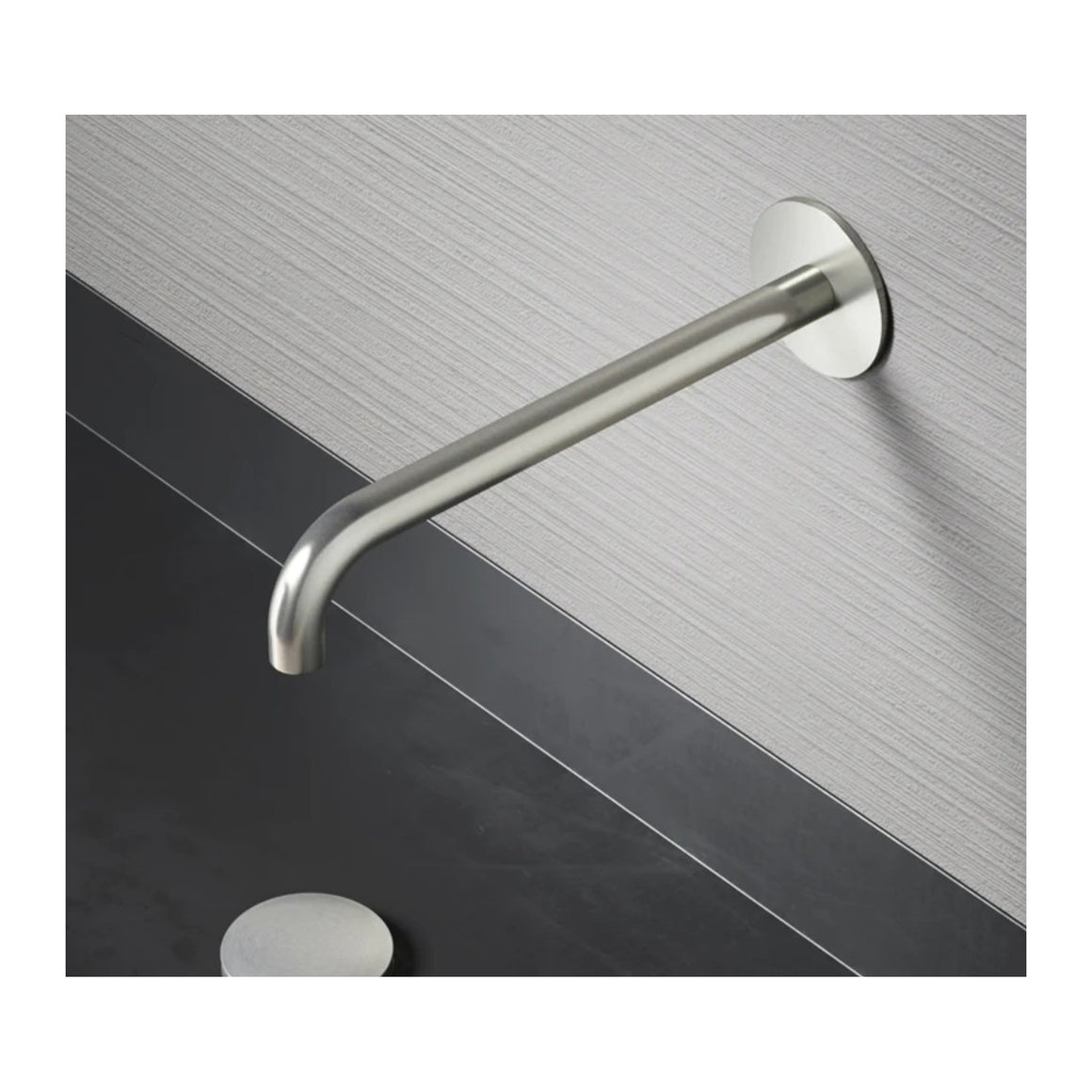 Hotbath Archie AR094 uitloop voor inbouw wastafelkraan RVS 316 Geborsteld RVS 18 cm productfoto