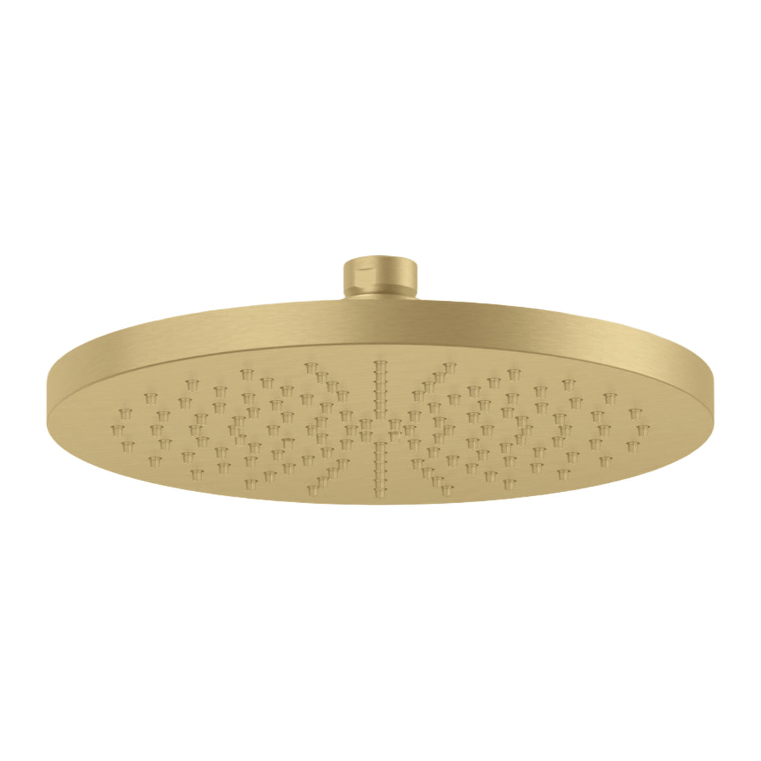 Hotbath Archie AR100 hoofddouche rond 20 cm RVS 316 Geborsteld messing PVD productfoto (kleurimpressie)