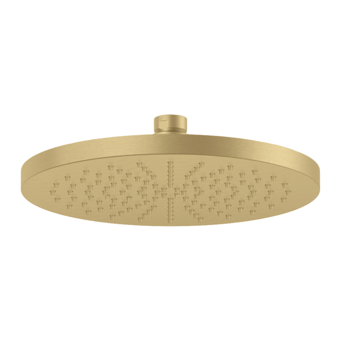 Hotbath Archie AR100 hoofddouche rond 20 cm RVS 316 Geborsteld messing PVD productfoto (kleurimpressie)