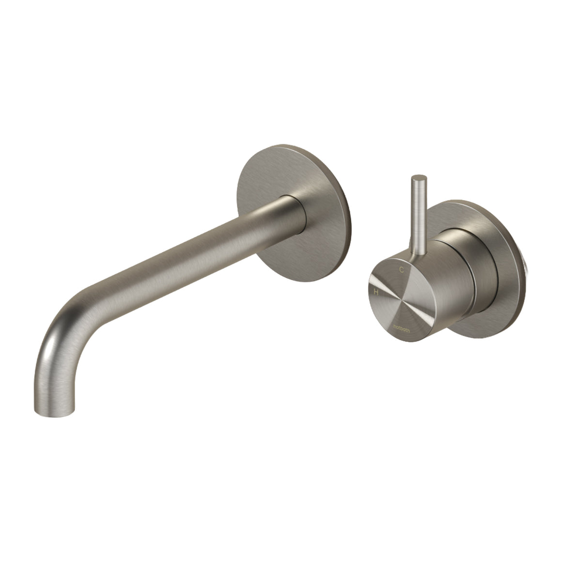 Hotbath Archie AR105 inbouw wastafelmengkraan 3+3 inbouwsysteem RVS 316 Geborsteld RVS 18 cm productfoto